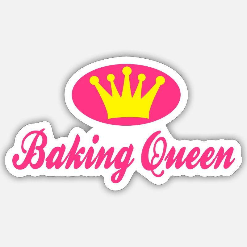 backen - Sticker Größe S (10 x 10 cm) - Mattweiß