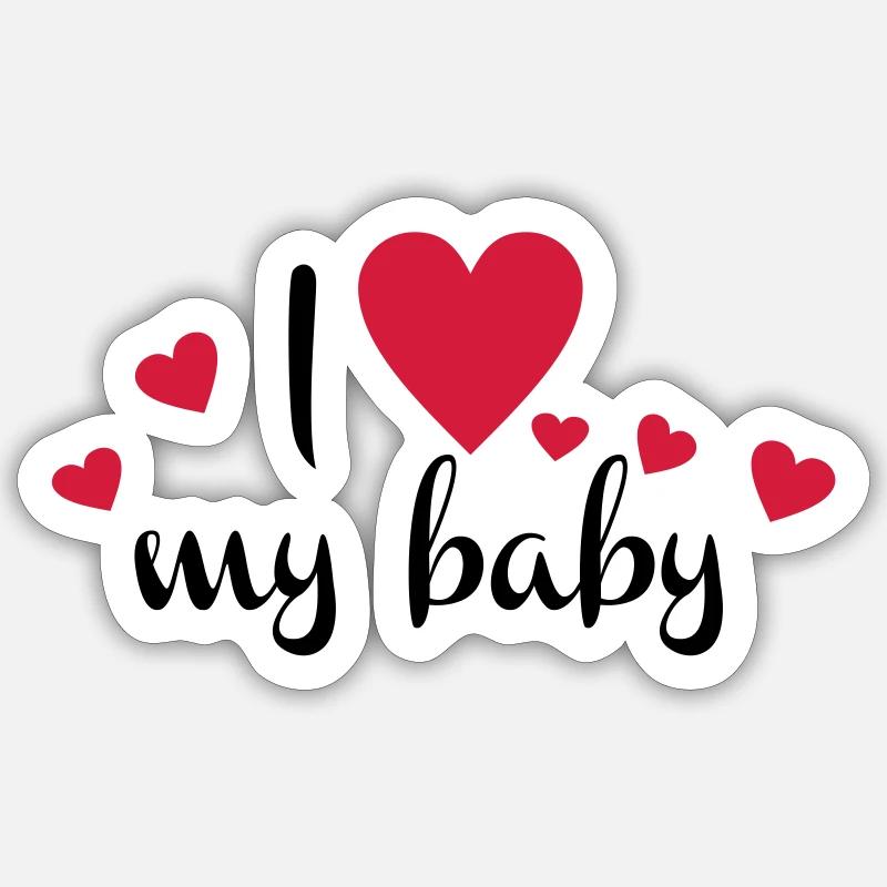 bébé - Sticker taille S (10 x 10 cm) - blanc mat