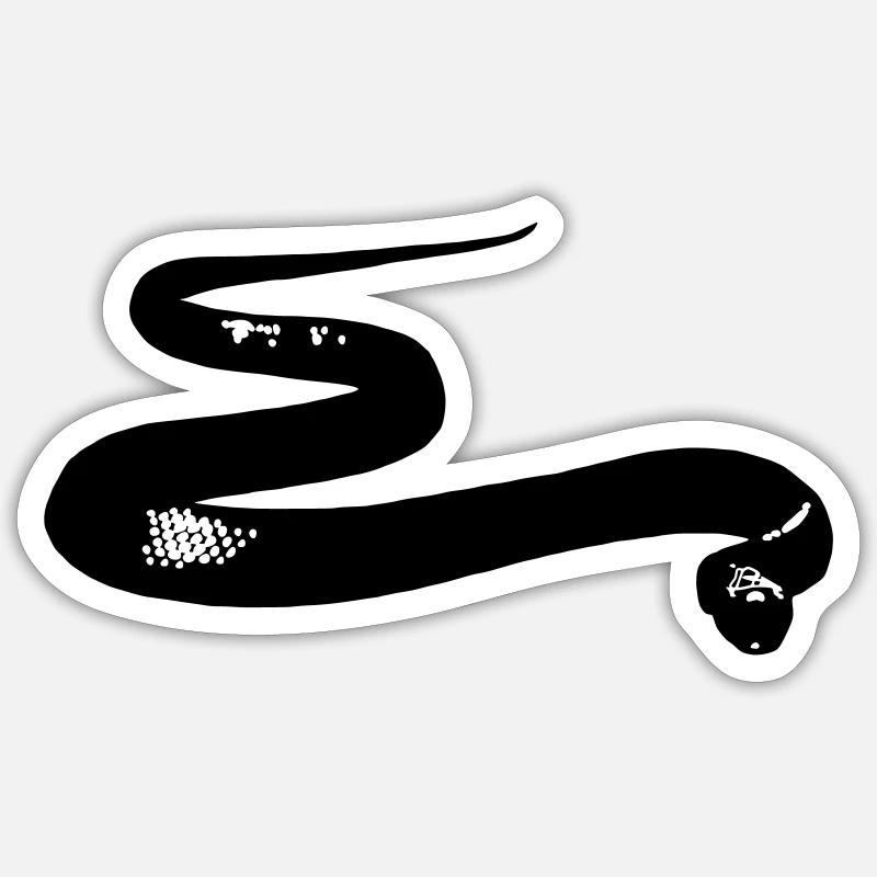 Snake - Sticker size S (10 x 10 cm) - white matte