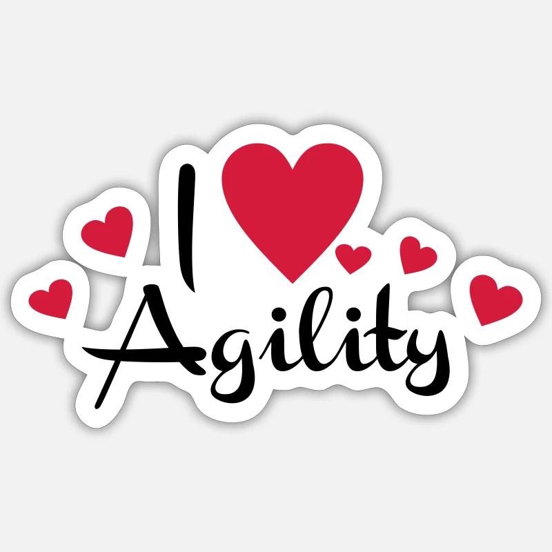 agility - Sticker taille S (10 x 10 cm) - blanc mat