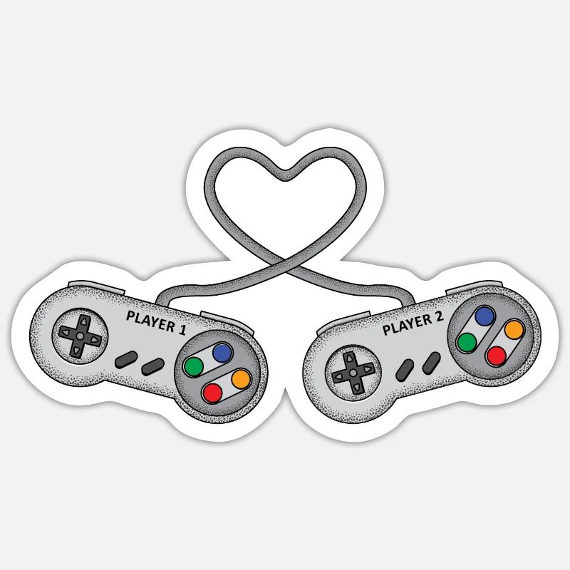 DreamTeam Controller A Gaming Game Konsole Sticker Größe S (10 x 10 cm)