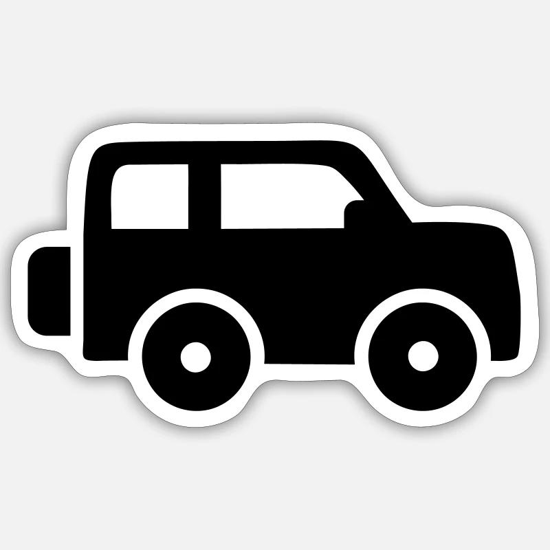 Car - Sticker size S (10 x 10 cm) - white matte