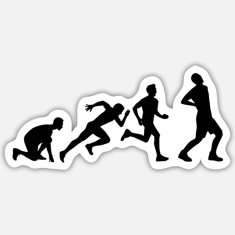 Evolution Backache black Sticker size S (10 x 10 cm)