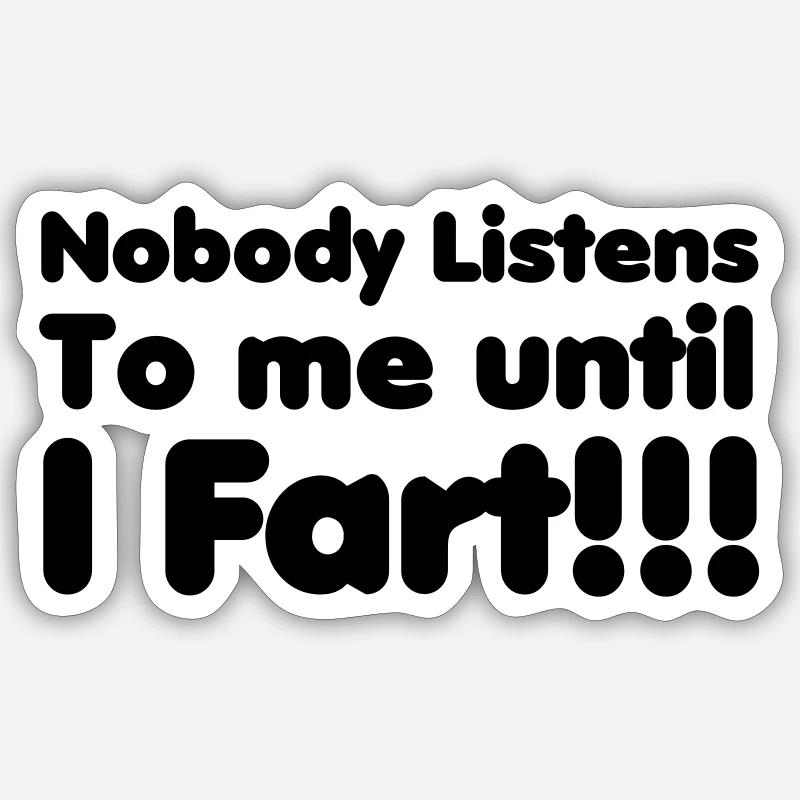 Fart - Sticker taille S (10 x 10 cm) - blanc mat