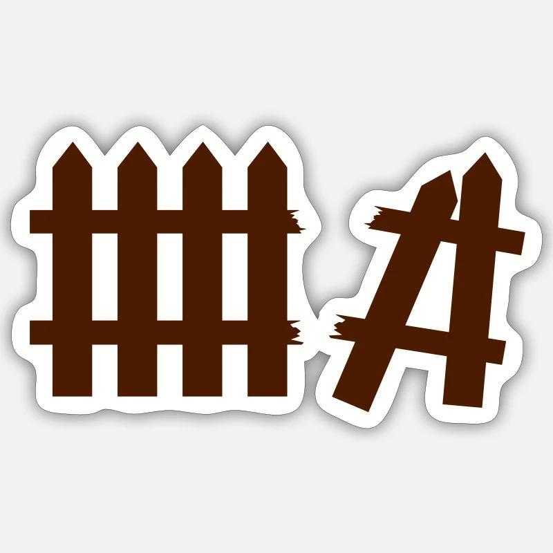 Fence Sticker size S (10 x 10 cm)