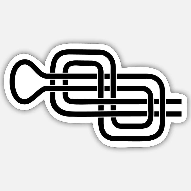 Rock Climbing Knot, Double Figure Eight, Sailing - Sticker size S (10 x 10 cm) - white matte