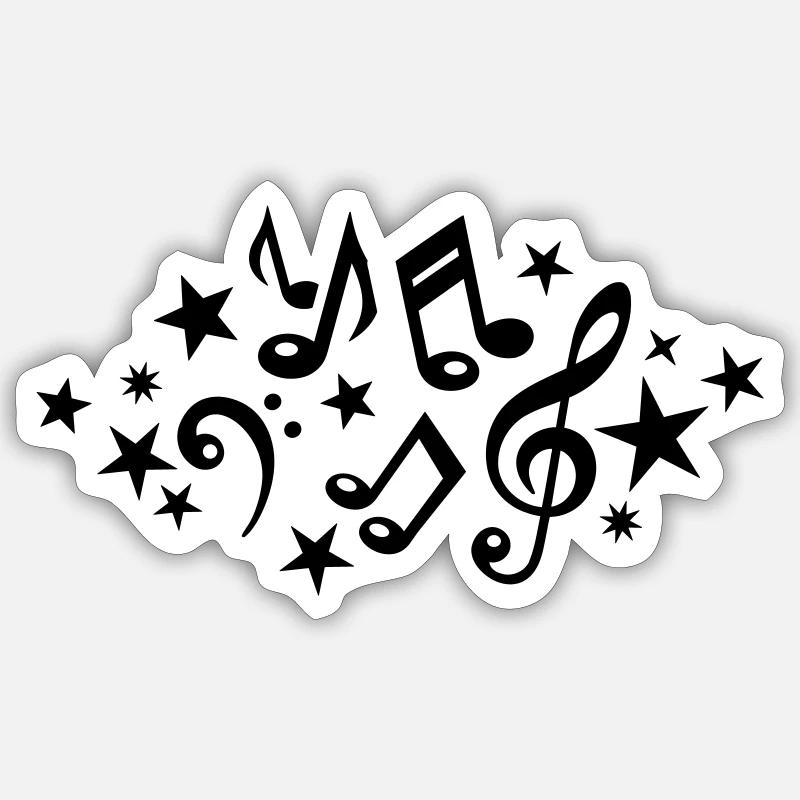 Noten Sticker Größe S (10 x 10 cm)