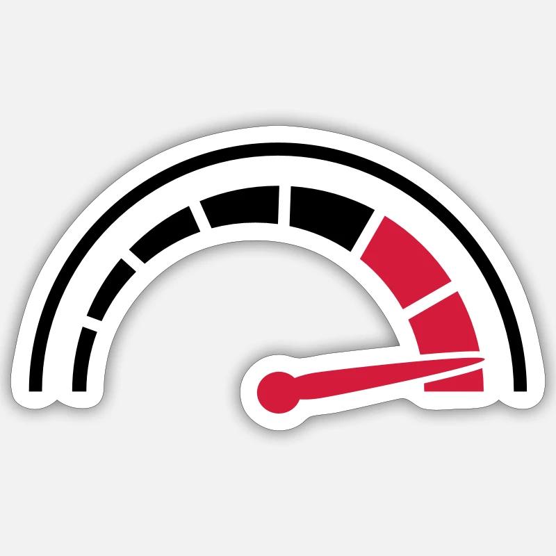 Speedometer quick lawn Sticker size S (10 x 10 cm)