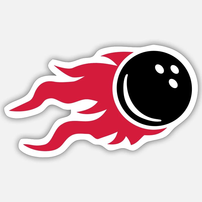 Bowling - Sticker size S (10 x 10 cm) - white matte