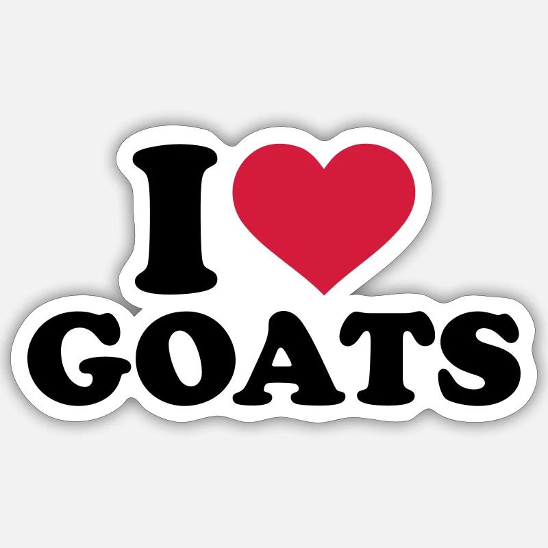 I love Goats Sticker size S (10 x 10 cm)