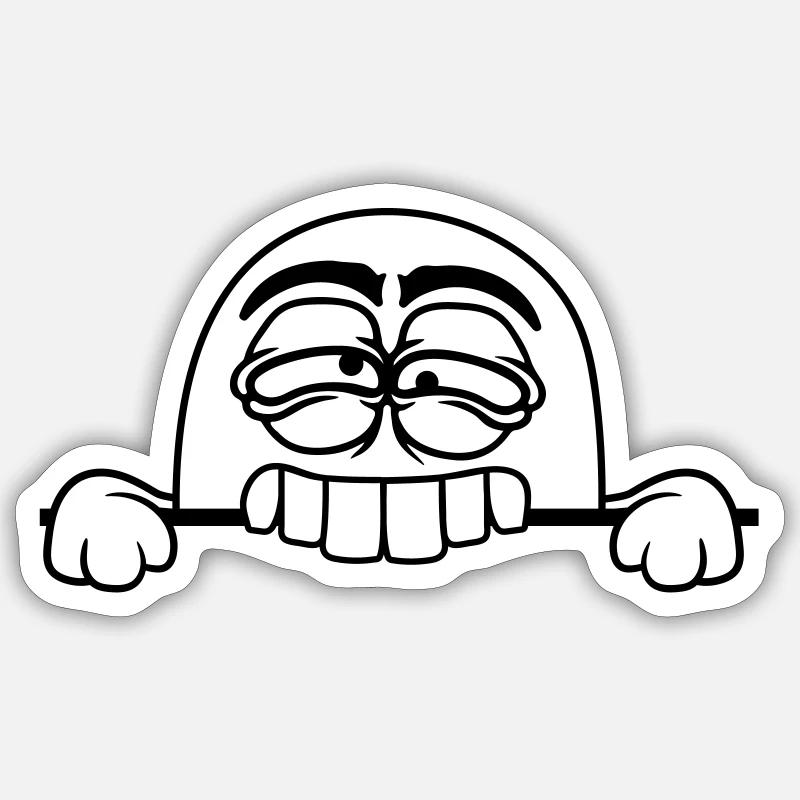 text field ghost bite shield wall keep spooky Sticker size S (10 x 10 cm)