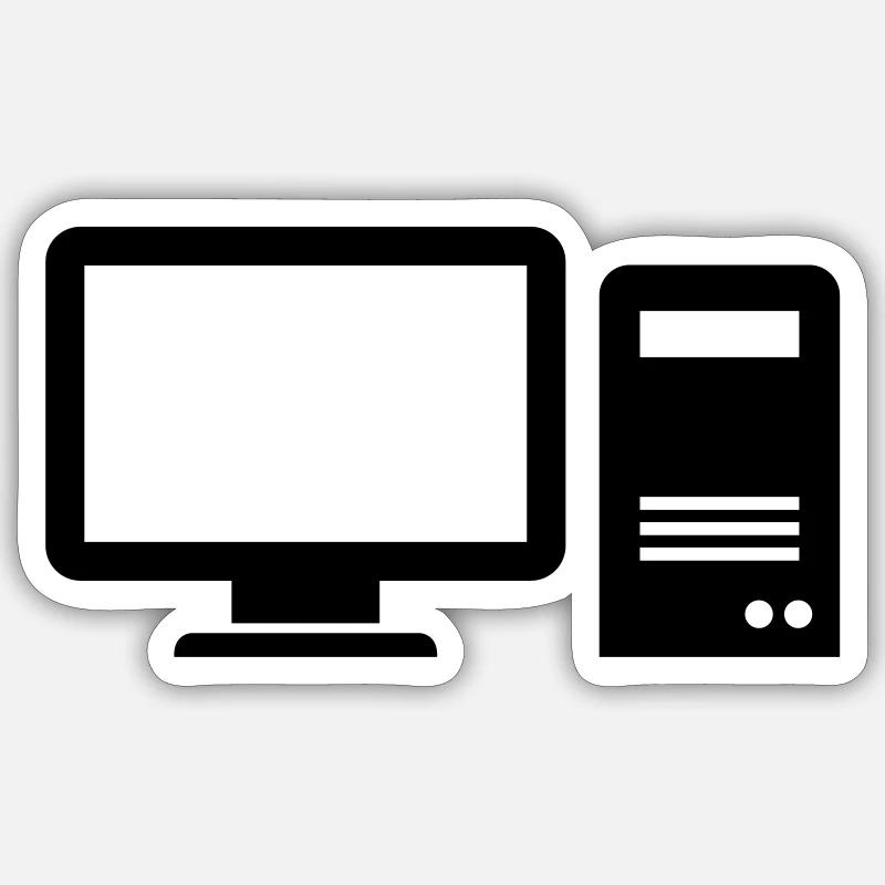 Ordinateur Sticker taille S (10 x 10 cm)