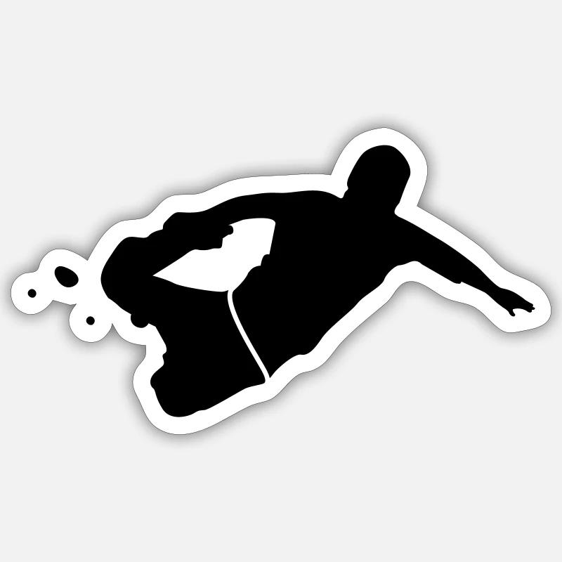 free running - Sticker Größe S (10 x 10 cm) - Mattweiß