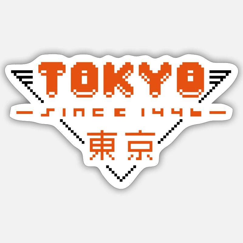 pixel tokyo Sticker size S (10 x 10 cm)