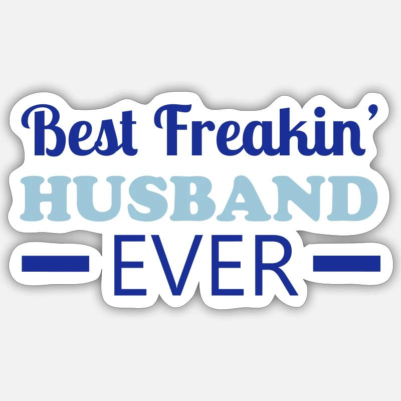 Husband - Sticker size S (10 x 10 cm) - white matte