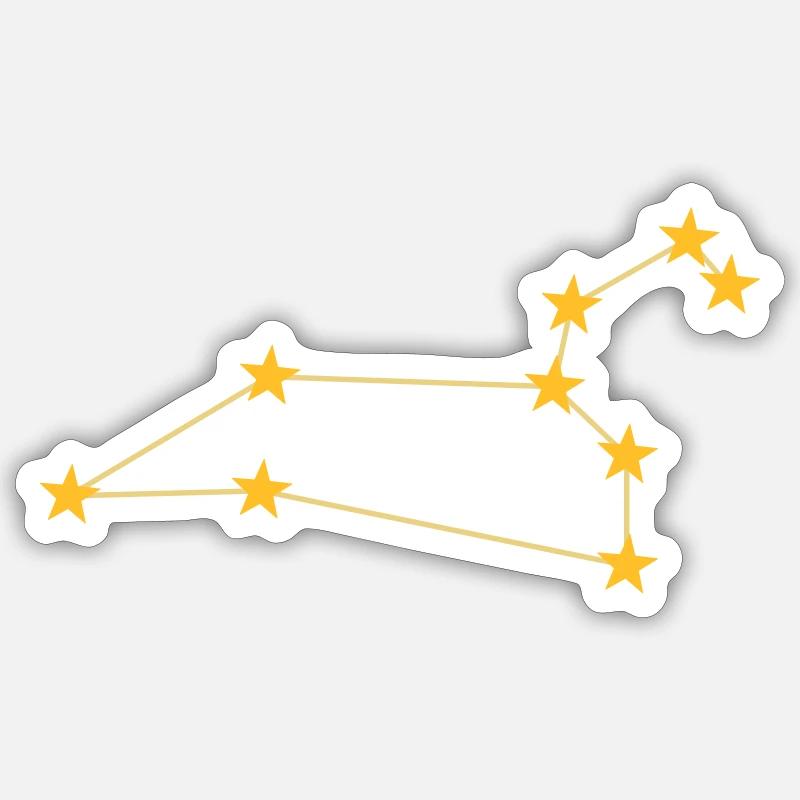 Constellation Leo - Sticker taille S (10 x 10 cm) - blanc mat