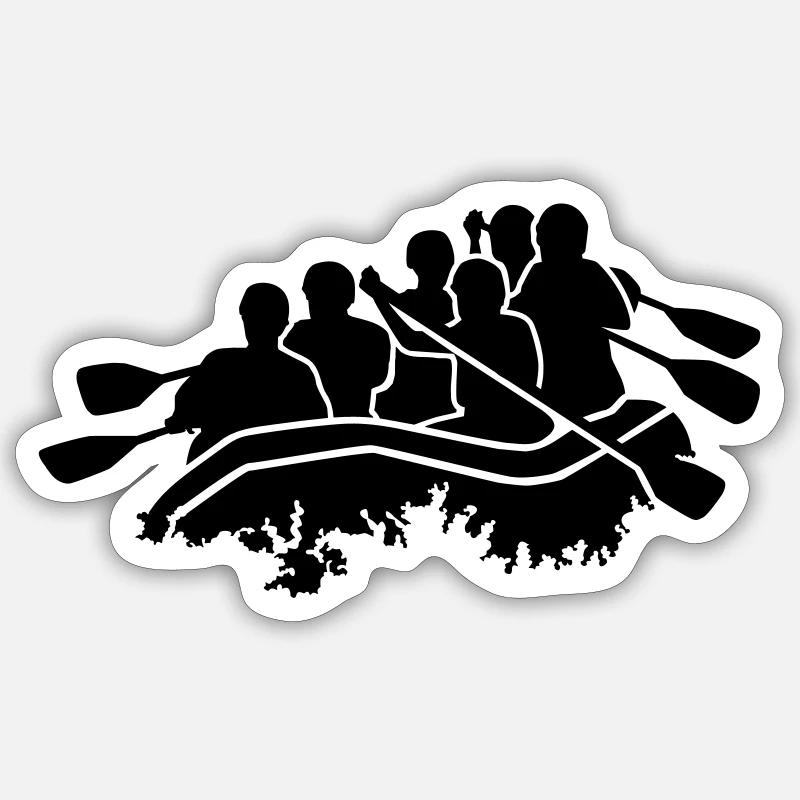 Rafting - Sticker size S (10 x 10 cm) - white matte