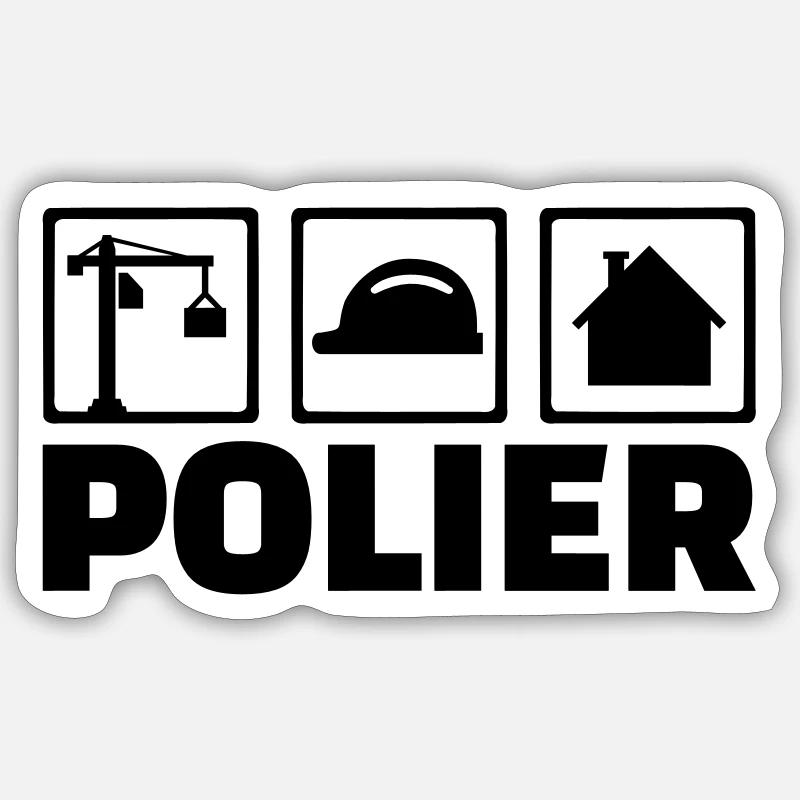Polier - Sticker Größe S (10 x 10 cm) - Mattweiß