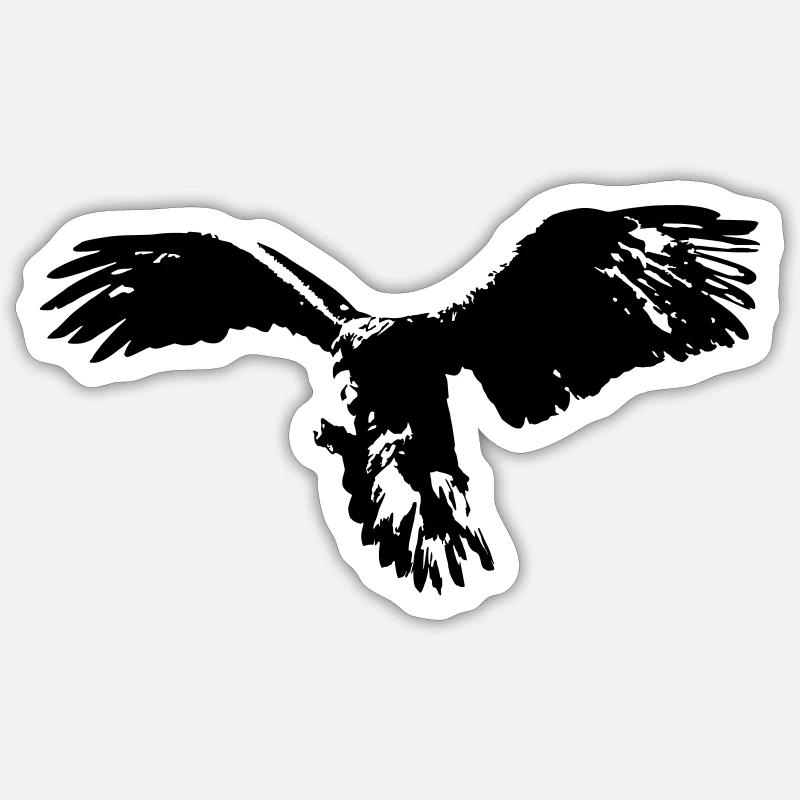 ADLER - Sticker Größe S (10 x 10 cm) - Mattweiß