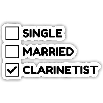 Clarinet Clarinetist Music Clarinette Musique - Sticker size S (10 x 10 cm) - white matte - Front