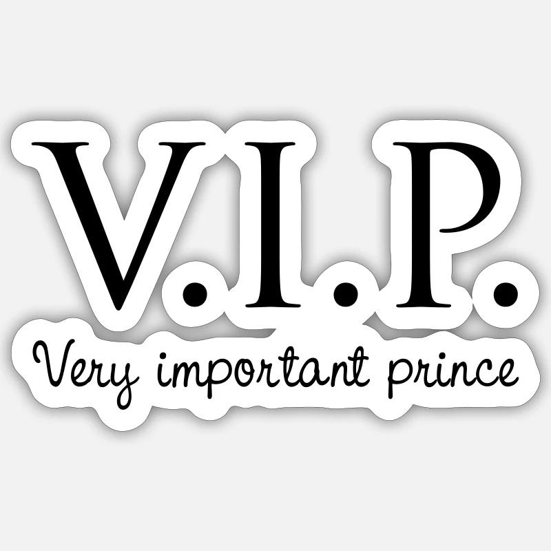 very important prince - Sticker Größe S (10 x 10 cm) - Mattweiß