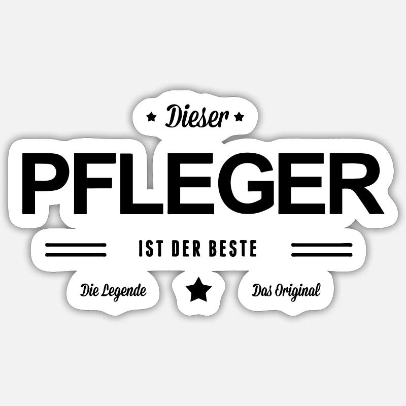 Bester Pfleger Sticker Größe S (10 x 10 cm)