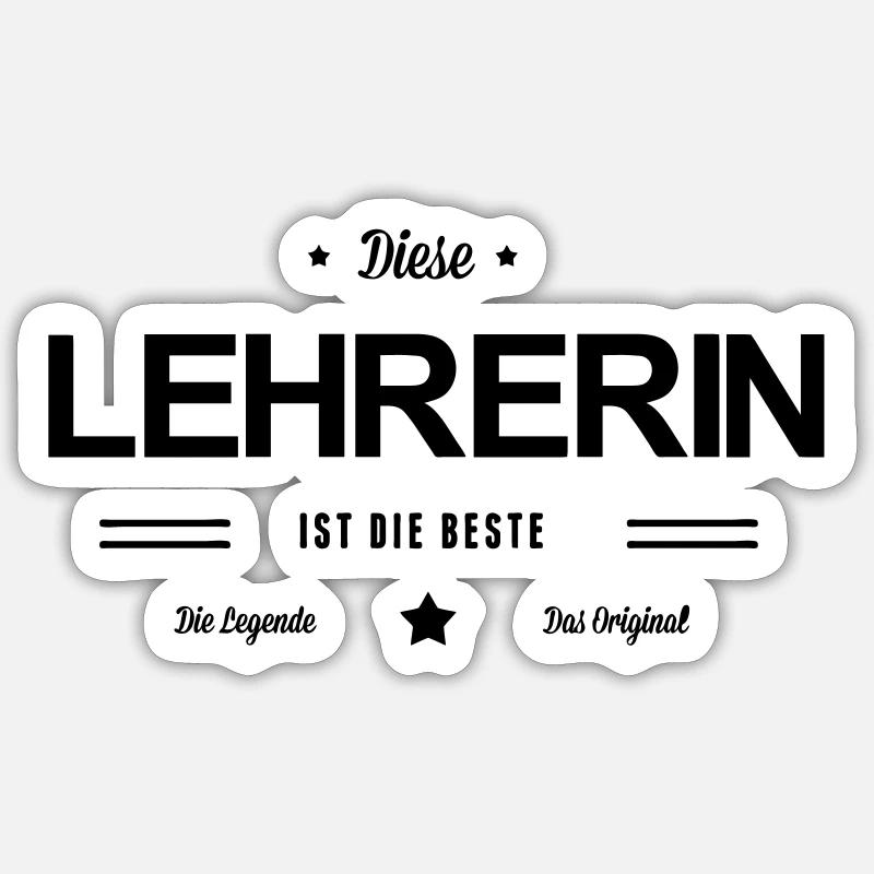 Beste Lehrerin - Sticker Größe S (10 x 10 cm) - Mattweiß