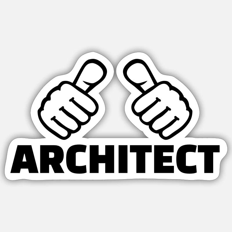 Architecte Sticker taille S (10 x 10 cm)