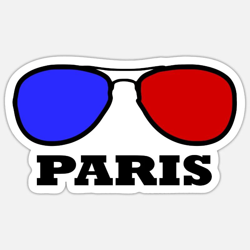 Paris - Sticker Größe S (10 x 10 cm) - Mattweiß