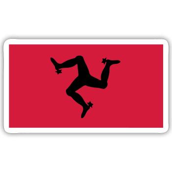 The Manx Triskelion, Emblem of the Isle of Man - Sticker size S (10 x 10 cm) - white matte - Front