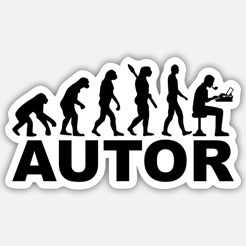 Autor - Sticker Größe S (10 x 10 cm) - Mattweiß