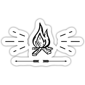 Vintage: Fire & Arrows - Sticker size S (10 x 10 cm) - white matte - Front