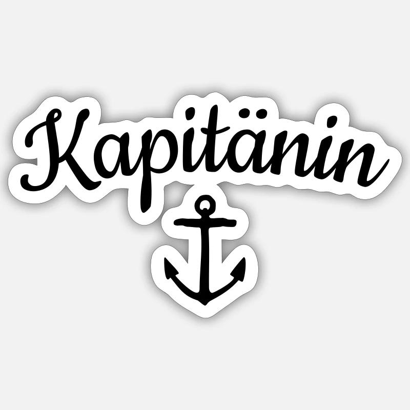 Captain - Sticker size S (10 x 10 cm) - white matte