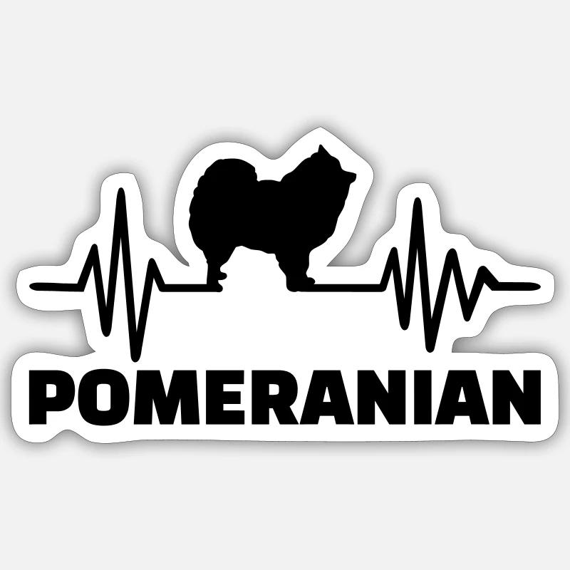 Spitz - Sticker Größe S (10 x 10 cm) - Mattweiß
