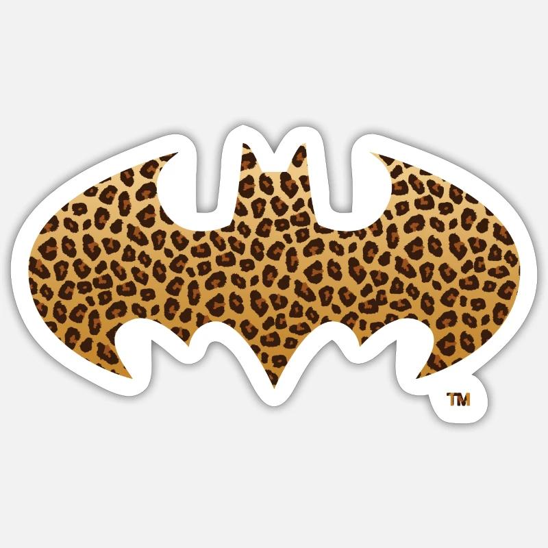 Batman Logo Léopard Sticker taille S (10 x 10 cm)