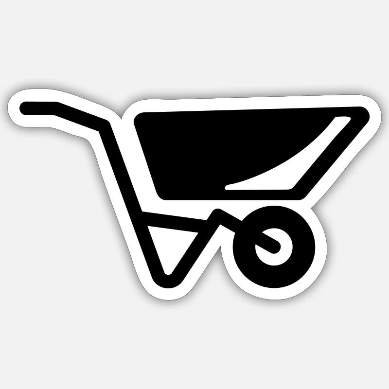 wheelbarrow Sticker size S (10 x 10 cm)