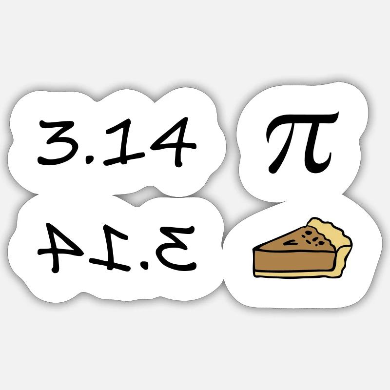 Pi - Pie - Sticker size S (10 x 10 cm) - white matte