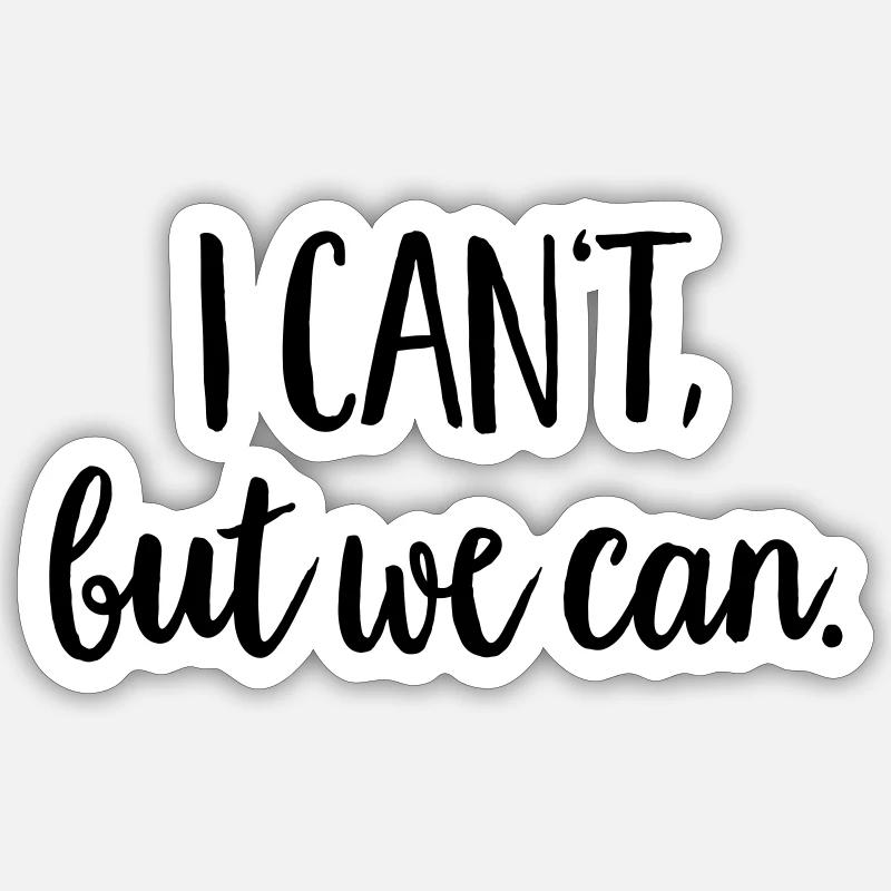 wecan - Sticker taille S (10 x 10 cm) - blanc mat