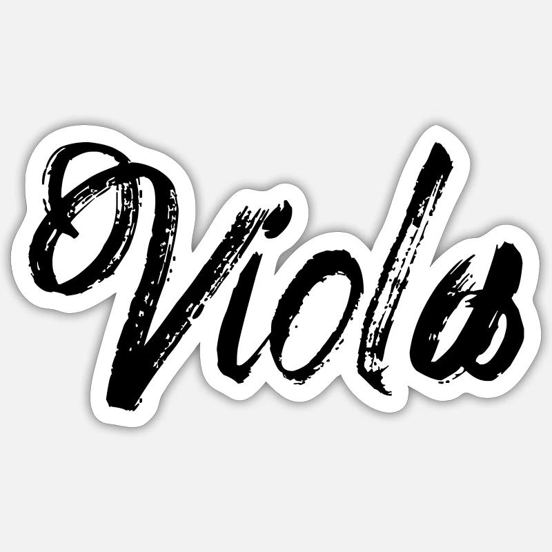 Viola - Sticker Größe S (10 x 10 cm) - Mattweiß