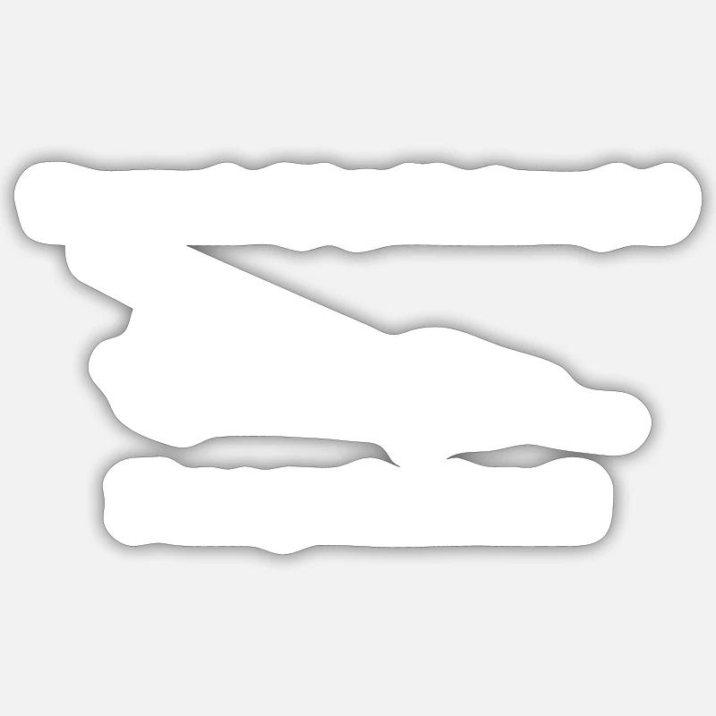 Basic glider pilot pilot funny gift - Sticker size S (10 x 10 cm) - white matte