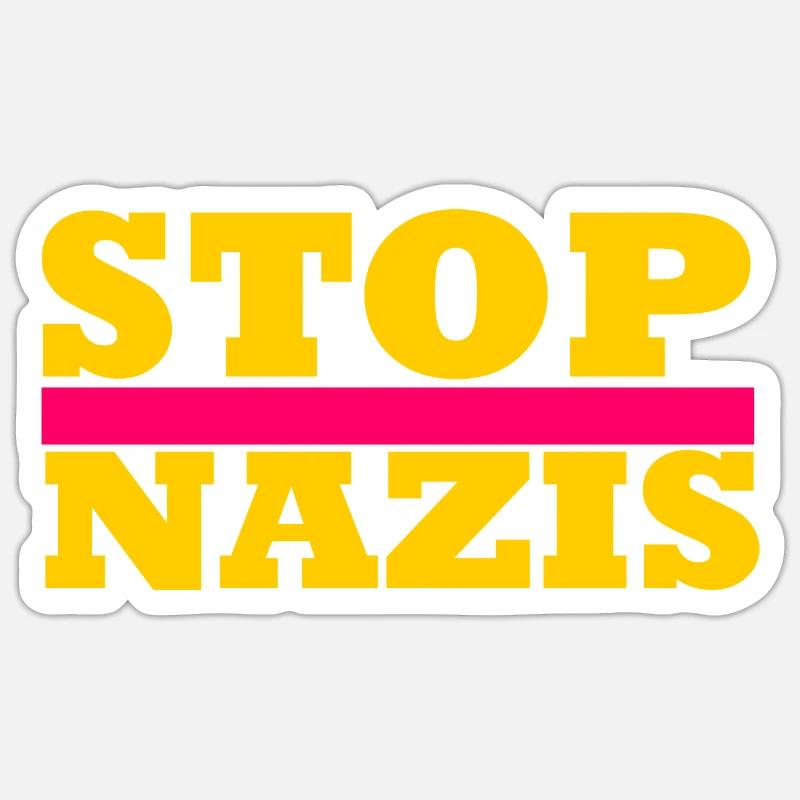 Stop Nazis - Sticker size S (10 x 10 cm) - white matte