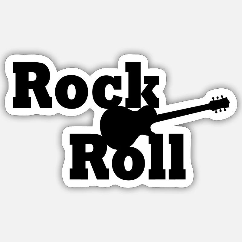 Rock And Roll - Sticker size S (10 x 10 cm) - white matte