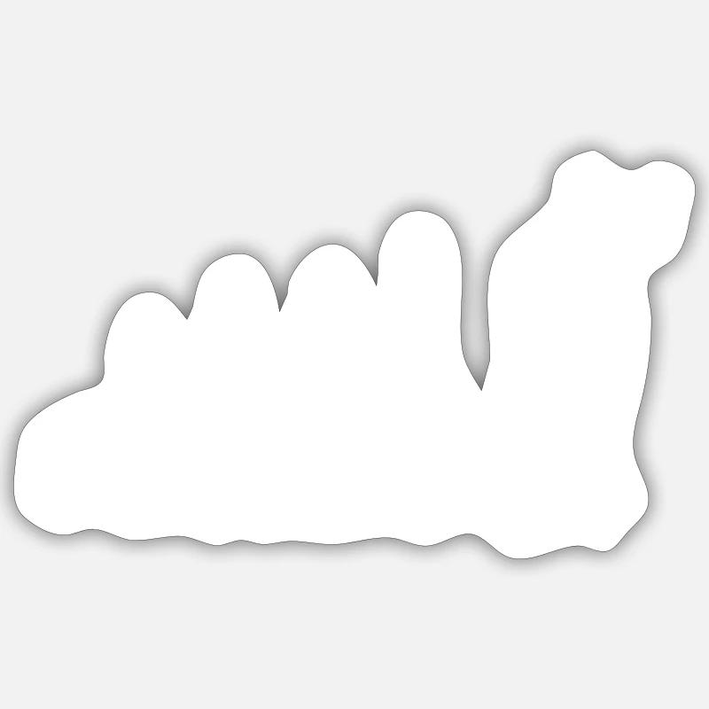 Peintre Peintre Evolution - Sticker taille S (10 x 10 cm) - blanc mat