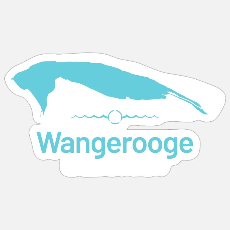 Wangerooge | Carte de conception - Sticker taille S (10 x 10 cm) - blanc mat