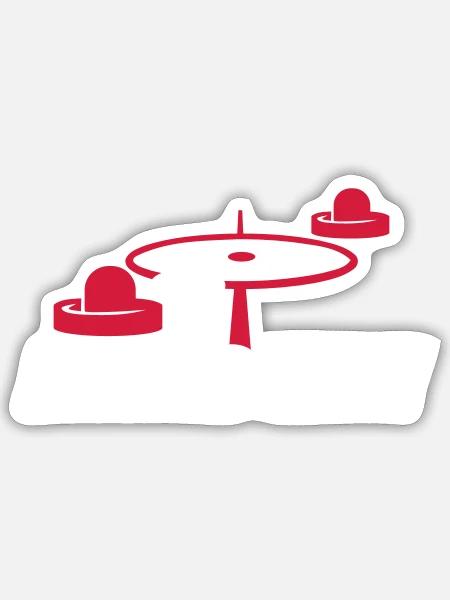 Air hockey - Sticker Größe S (10 x 10 cm) - Mattweiß