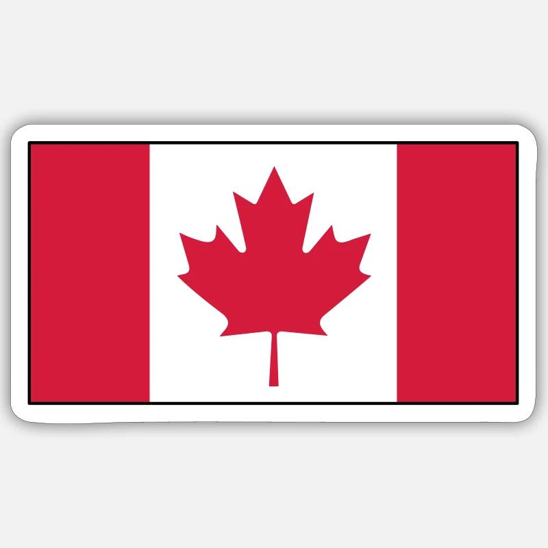 Canada flag - Sticker size S (10 x 10 cm) - white matte