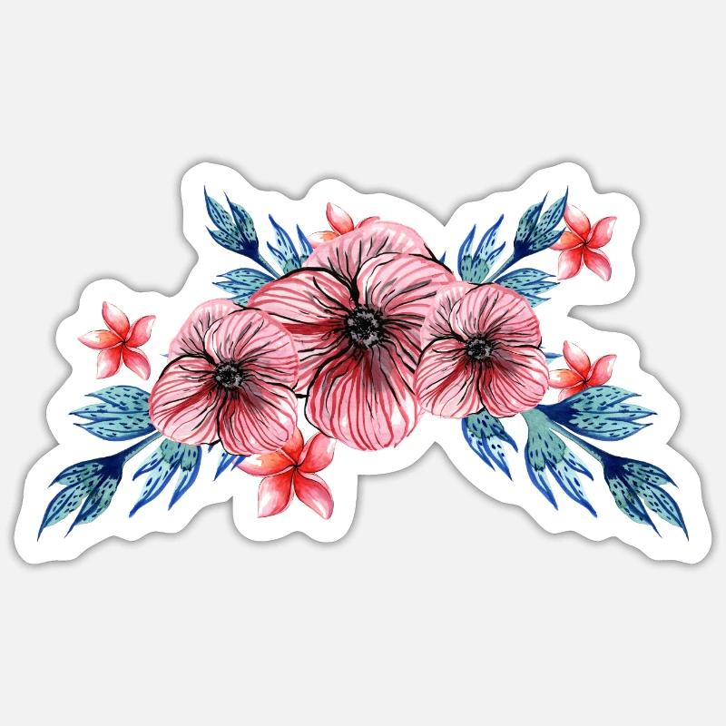 Tropical - Sticker size S (10 x 10 cm) - white matte