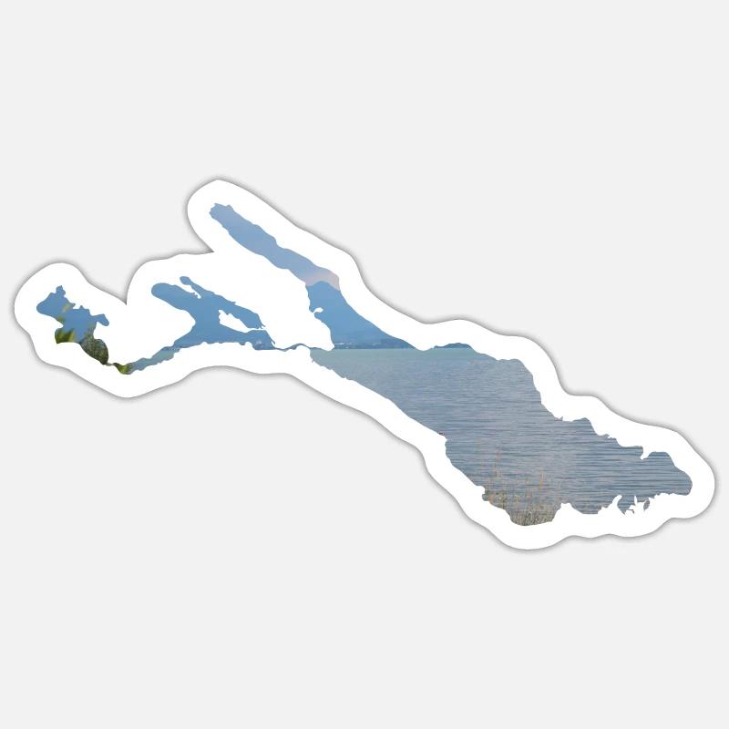 Bodensee - Sticker Größe S (10 x 10 cm) - Mattweiß