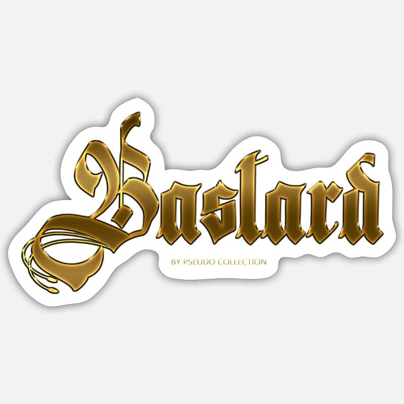 Pseudo collection de bâtard - Sticker taille S (10 x 10 cm) - blanc mat