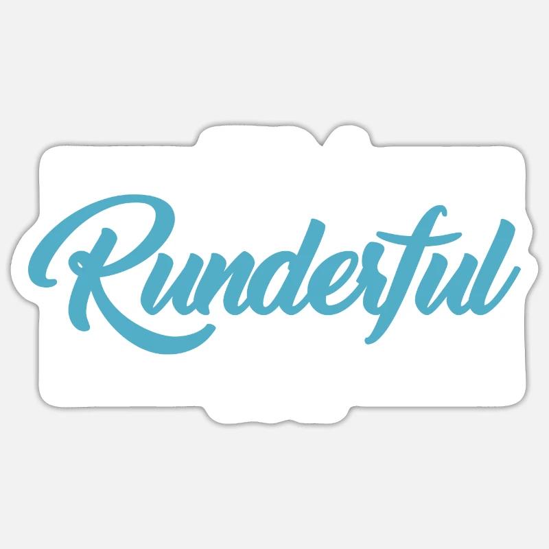 C'est un jeu de mots de phrase de motivation Runderful Day Sticker taille S (10 x 10 cm)